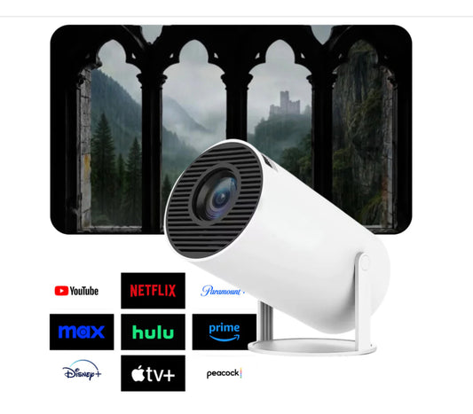 Proiector Smart 4K WiFi – Cinema Acasă  | Rotire 180° | Full HD