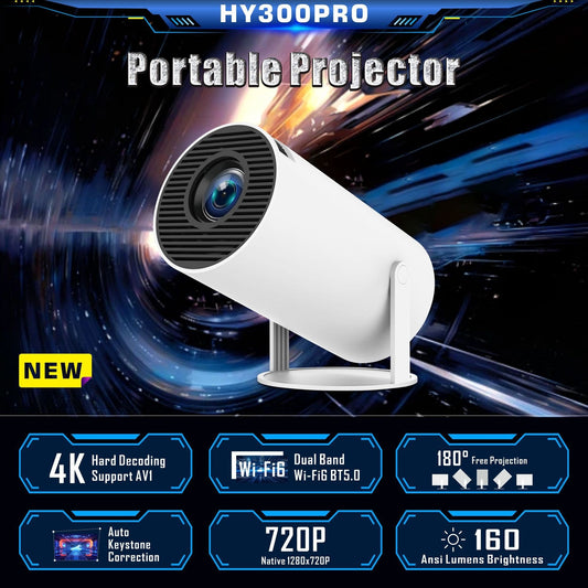 Proiector Smart 4K WiFi – Cinema Acasă  | Rotire 180° | Full HD